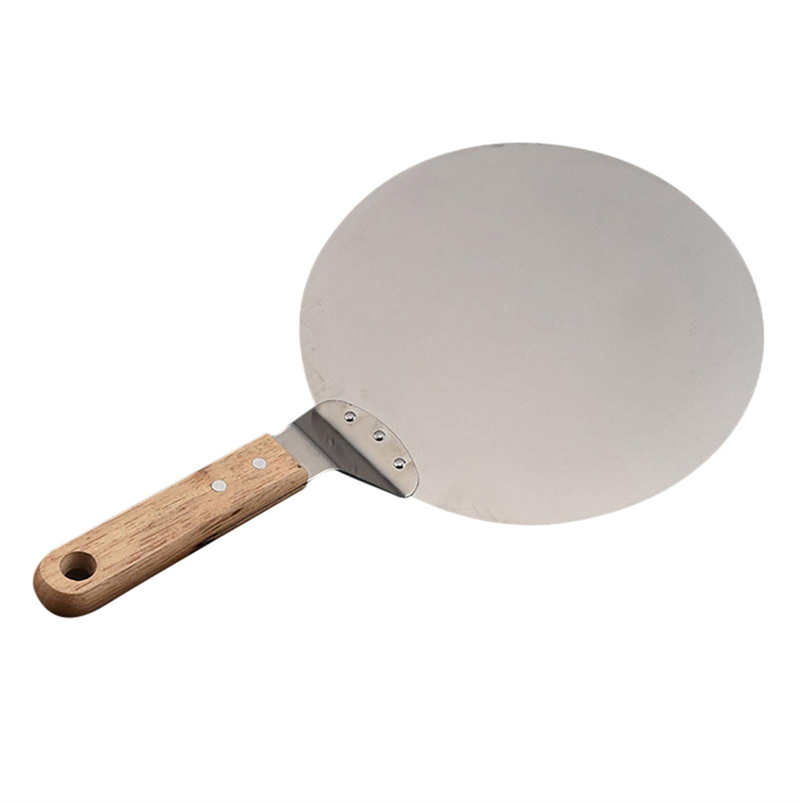 Pala Para Pizza, Espátula Para Pizza De 1 Pieza, Herramientas Para Hornear Pizza Y Repostería, Acero Inoxidable, Espátula Para Pizzas Antiescaldaduras, Mango De Roble, Pala Para Pasteles, Accesorios