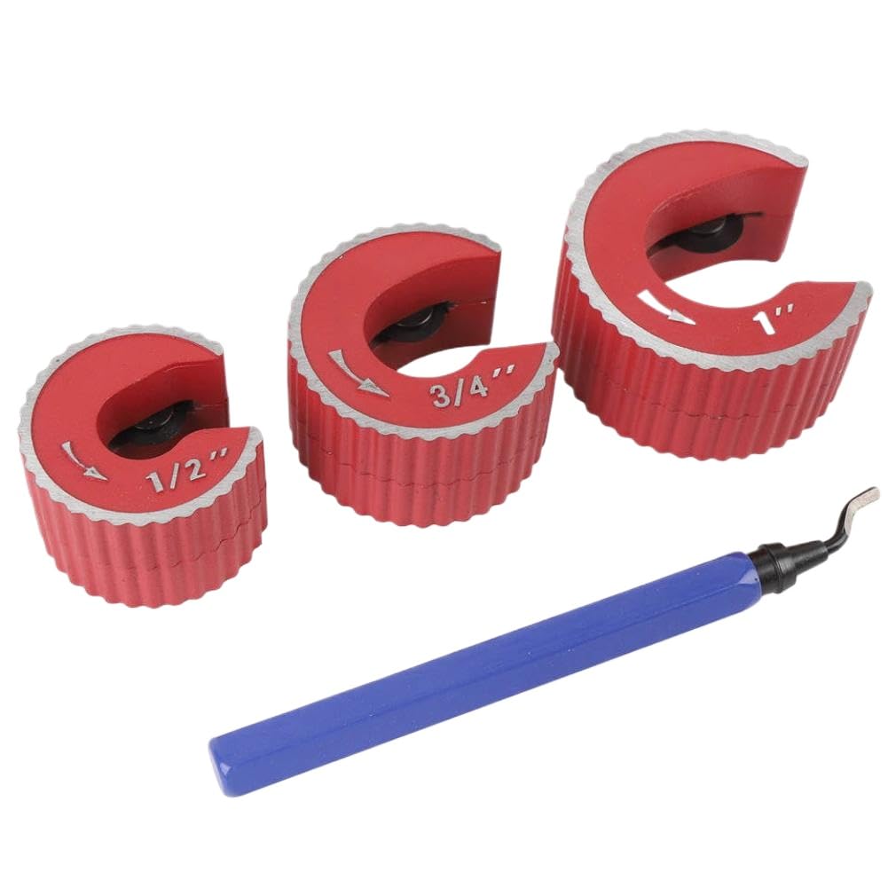 Dvchjnpwt Onecolor Car Copper Tubing Cutter Set With 1/2In 3/4In 1In Cutters Removal Tools Compatible With Automobile Brake Lines Cooling Lines