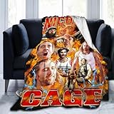 DOIARSEI Nicolas Actors Cage Blanket Throw Blankets Ultra Soft Flannel Lightweight Throws for Couch, Bed,All Seasons Use 40''x30'', Black