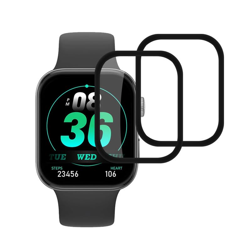 FOXZKISS 2 Stück Schutzfolie für Panzerglas für Huawei Watch Fit 3 Folie, 9H Härte Displayschutzfolie für Huawei Watch Fit 3, Anti-Kratzen Schutzglas, Anti-Bläschen Folie-Transparent