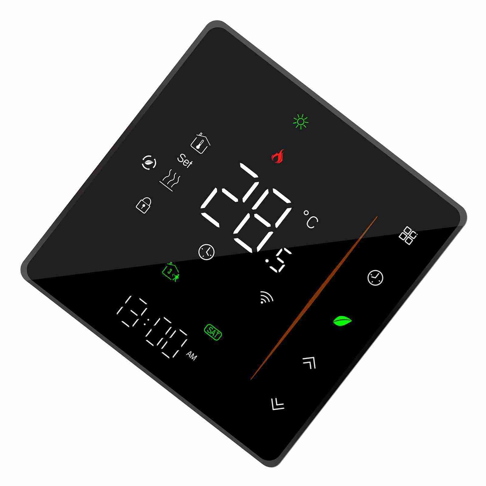 Termostato Intelligente WiFi,Termostato WiFi per Caldaia a Gas,Programmabile,Touch Screen Retroilluminato,Controllo vocale Compatibile con Alexa/Google