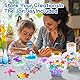 Magic Water Elf Toy Kit, DIY Stern-& Herz-Flasche, Aqua Gelz Set mit 18 Formen, 100ml Gels, 5L Eimer, Glitzer, Pompons, Weihnachten & Geburtstag Geschenk, Kreatives Bastelset für Kinder ab 5 6 7 Jahre