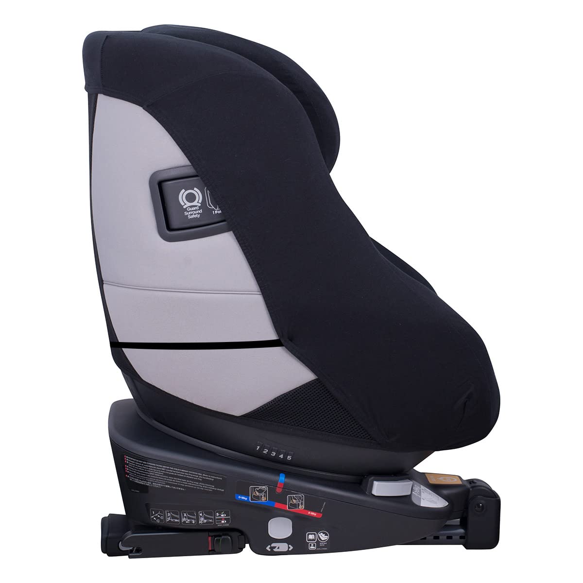 JYOKO Kids Cotton Cover Compatible with Joie Spin 360 and Nuna Rebl (Black S), Black, S, Funda Joie Spin 360 - Image 4