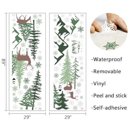 Vinilos Decorativos Mfault Paisaje Invernal 35x12 Pulg miniatura 2