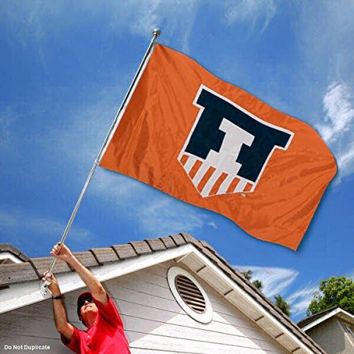 Illinois Fighting Illini Embroidered and Stitched Nylon Flag - Image 6