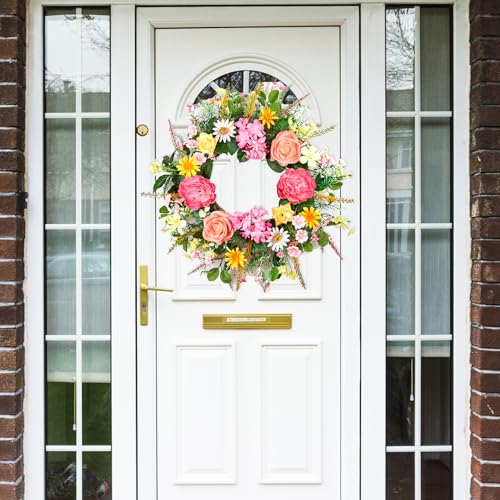 Spring-Wreaths-for-Front-Door-22-Inch-Blooming-Artificial-Flowers-Front-Door-Wreath-Spring-Summer-Wreath-Outdoor-Spring-Summer-Floral-Peony-Wreaths-with-Greenery-Leaves-for-Wall-Window Spring Wreaths for Front Door 22 Inch Blooming Artificial Flowers Front Door Wreath Spring Summer Wreath Outdoor Spring Summer Floral Peony Wreaths with Greenery Leaves for Wall Window