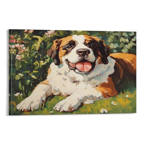 Toile beagle décoration murale 50x75cm pour habiller un mur vide avec style