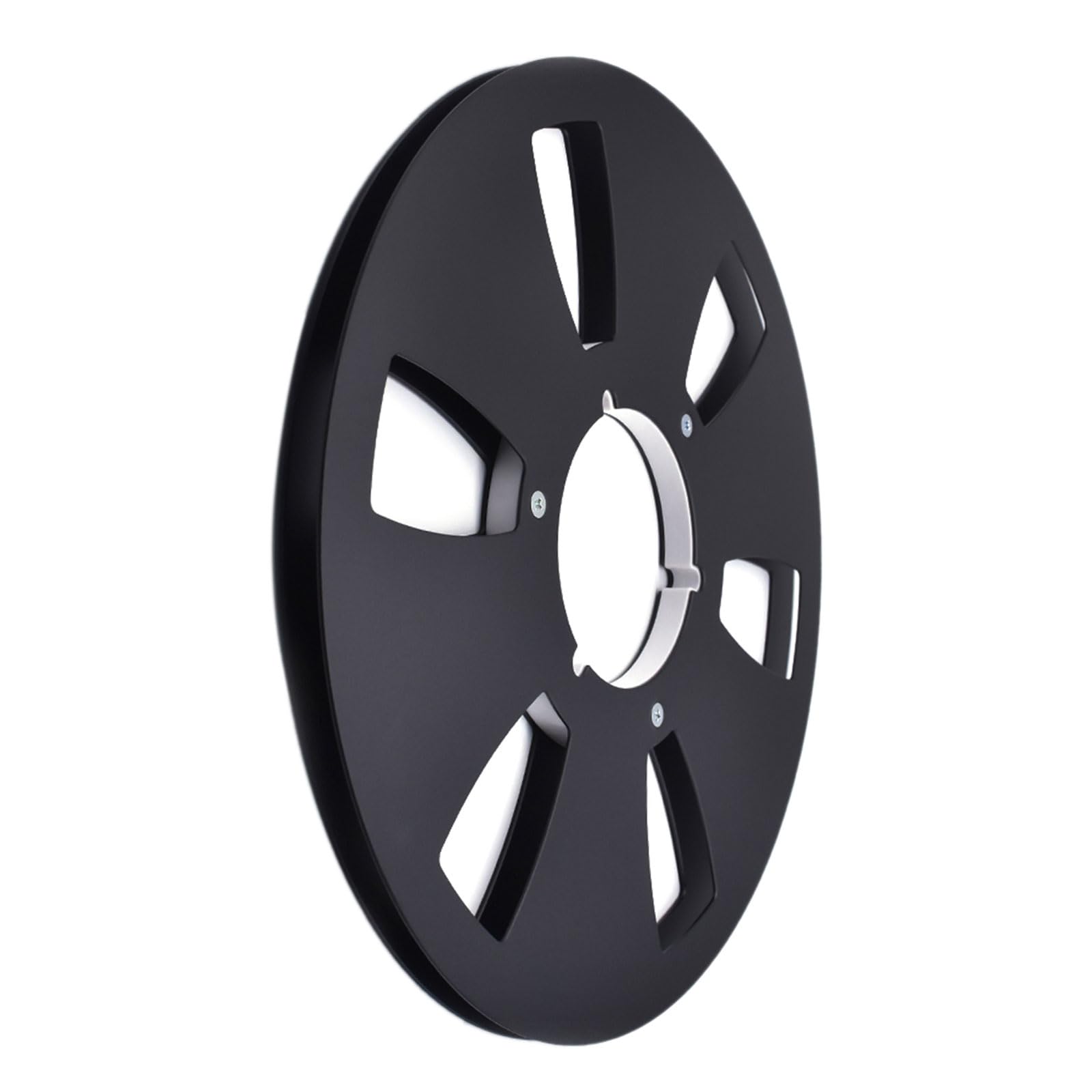 Netbiio Bk 6 Hole Aluminum Reel 10.5" Open Tape Empty Hub Disc Lightweight Metal Durable Reel To Tape Spool