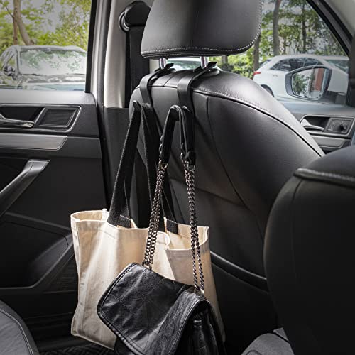 Livtee Car Seat Headrest Hook, Auto Seat Hook Hangers Storage Organizer Interior Accessories For Purse Coats Umbrellas Grocery Bags Handbag, 4-Pack #TOP2