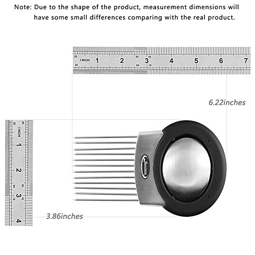 Onion Holder, Newness All-in-One Stainless Steel Onion Holder, Odor Remover & Chopper - Thumbnail 2