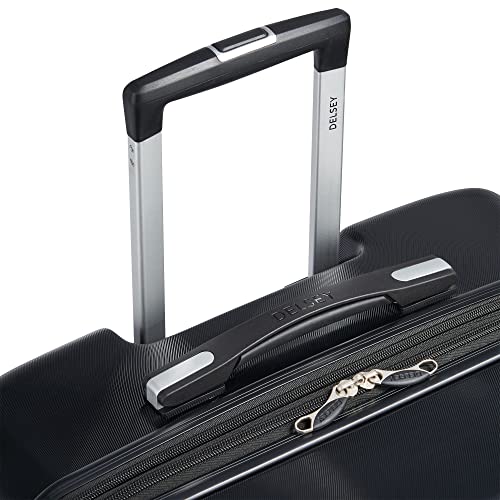 Delsey Paris Jessica Hardside Expandable Luggage With Spinner Wheels (Black, Checked-Medium 25-Inch) #TOP1