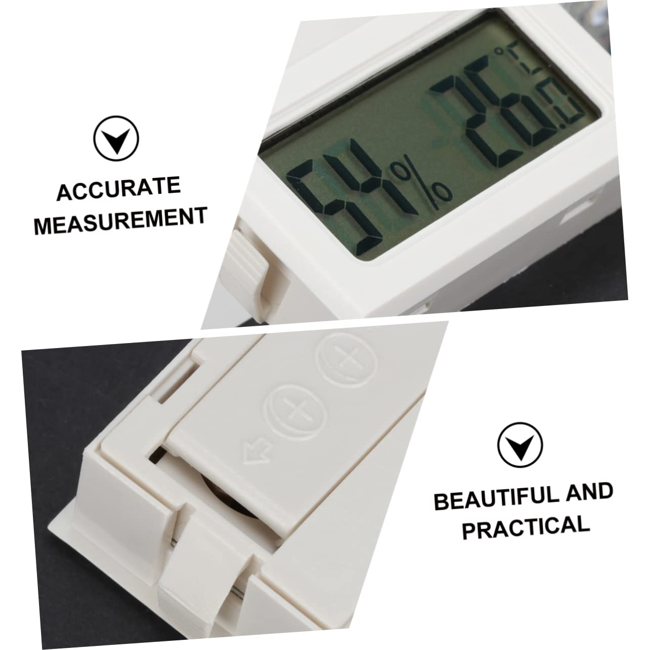 YARNOW 10piezas Higrómetro Digital Inalámbrico Mini Para Reptiles Medidor De Temperatura y Humedad Monitor De Para Acuarios y Terrarios De Actualización Cada Segundos Pantalla Clara