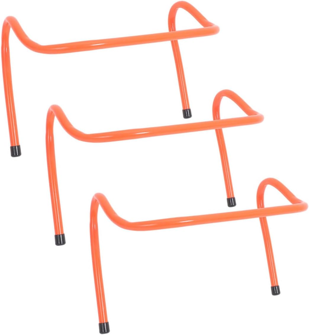 Toyvian 3pcs Agility Hurdles Plastic Speed Training Hurdles 15cm Height Lightweight Soccer Obstacle Course Equipment for Youth Sports and Football Practice