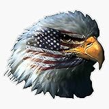 BZ Trading American Flag Bald Eagle Patriotic Vinyl Decal Wall Laptop Bumper Sticker 5inch