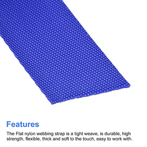 Image of Nylon Webbing Strap, 10 Metres, 1 inch /1.5 inch /2 inch Width, 0.7 mm Thickness (Royal Blue, 1 inch)
