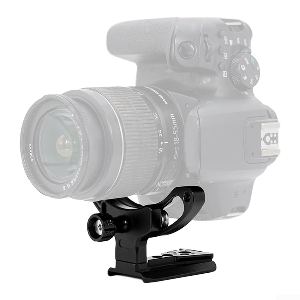 Supporto verticale a sgancio rapido in lega di alluminio per fotocamere