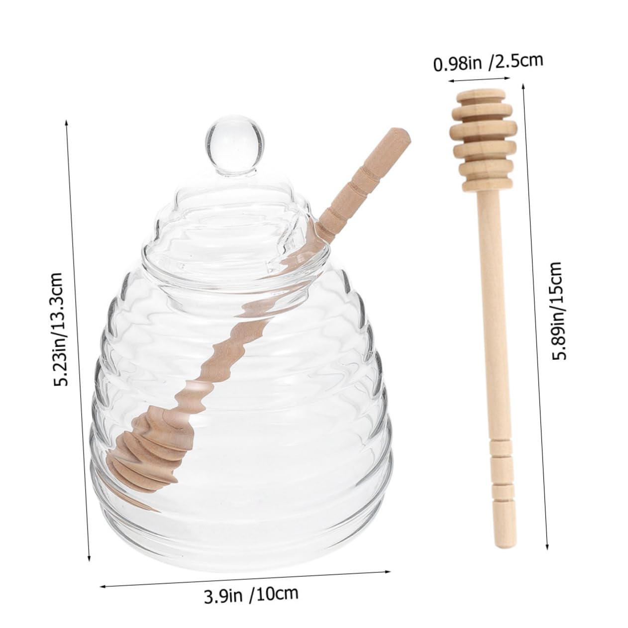 OFFSCH Beehive Jar Honey Crock Decorative Storage Jar Lid Kitchen Honey Dispenser