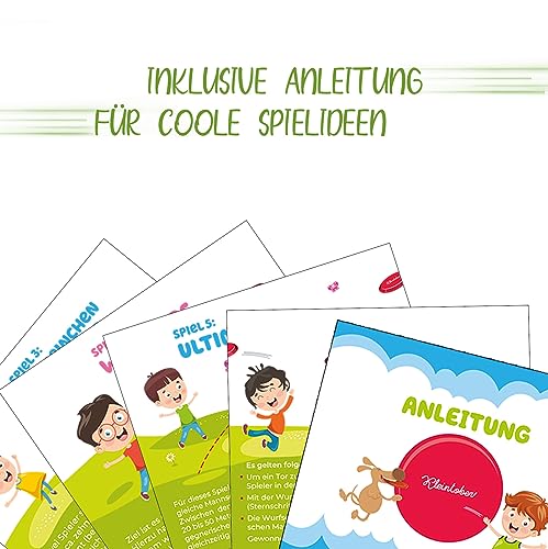 Kleintober Premium Wurfscheibe Kinder I mit Anleitung für Spiele I weich I Indoor & Outdoor Spielzeug ab 5, 6, 7, 8 Jahre I Mitgebsel Kindergeburtstag I Wurfring I Geschenke Mädchen & Junge