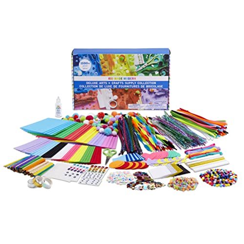 Kid Made Modern Arts & Crafts Collection | Toddler Crafts for Craft Set | Craft box | Arts and Crafts for kids | The Ultimate 1500+ Piece craft kit | Arts & crafts supplies for kids ages 6 7 8 9 10 11