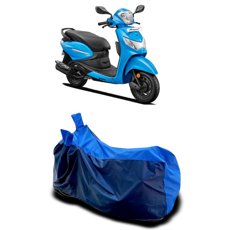 Image of DUFFEL-Two Wheeler Bike Body Cover Compatible for Hero Pleasure Plus 110 Heat Protectio /UV-Rays /Birds Dropping /DustProof /Waterproof All Variants [Nevay Blue]