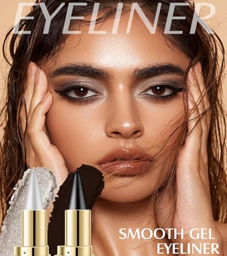 Ayky Long Wear Gel Eyeliner, lápiz gel negro, Pack 2 piezas miniatura 2