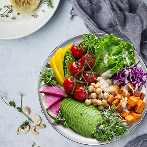 Deedro Pizza Baking Pan Pizza Sheet, 10 Inch Stainless Steel Pizza Tray Round Pizza Oven Pan For Home Restaurant Pizzeria, Nontoxic & Heavy Duty, Easy Clean & Dishwasher Safe, Set Of 2 #TOP4