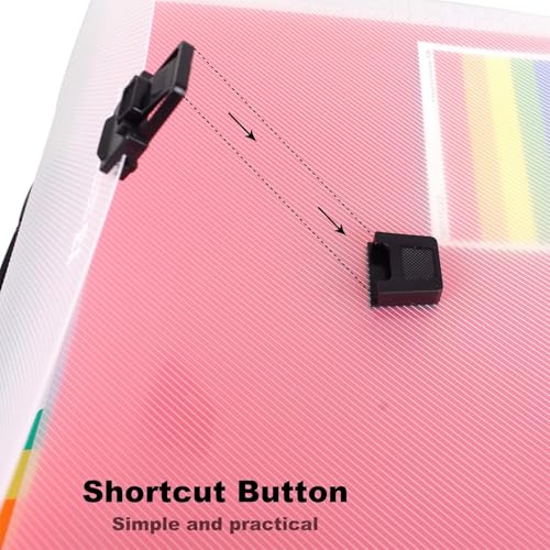 Image of Shuttle Art Expanding Files Folder, 13 Pockets A4 Letter Size Document Organizer, School Supplies Stationery Storage Bag, Multi Layer Accordion, Documents Paper Holder for Office,School,Home(Rainbow)