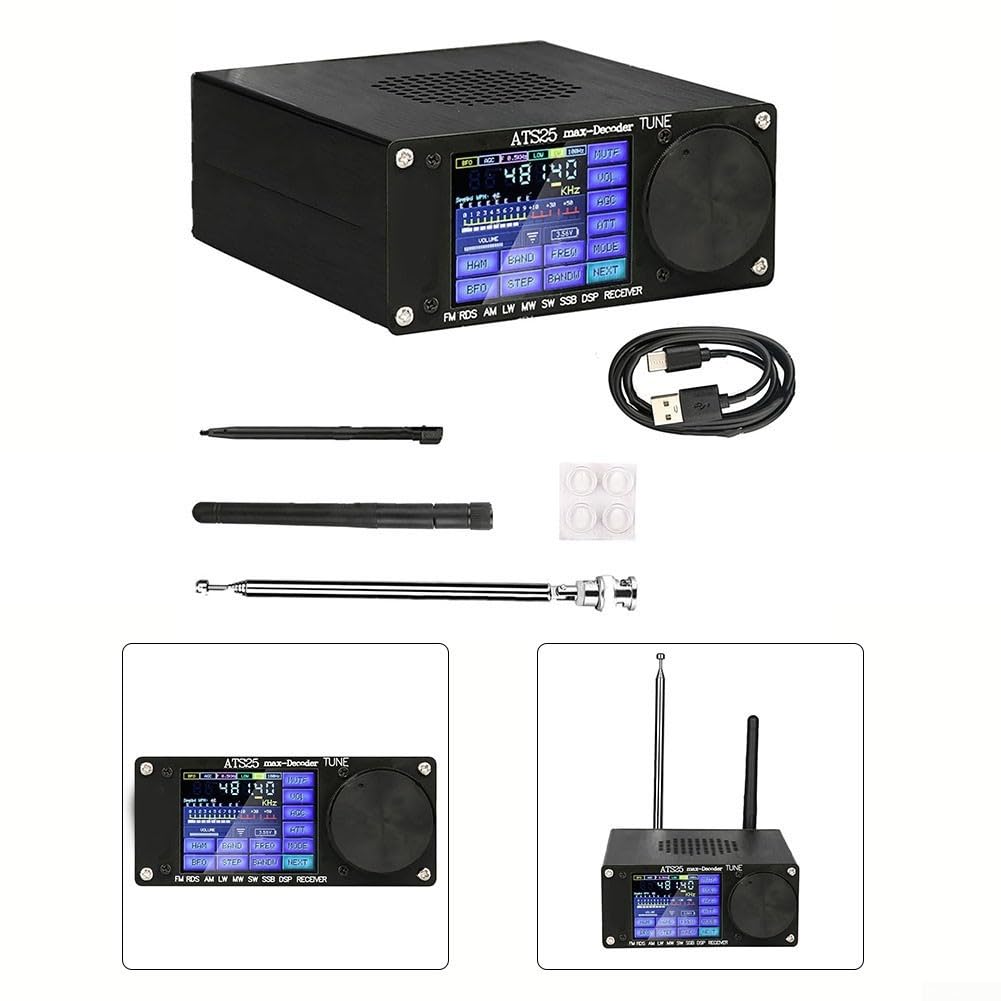 RANRAO ATS-25max-Decoder Si4732A10 Receptor de banda completa Soporte CW RTTY FT8 FT4 SW MW Batería de litio incorporada 3000mA, 1511067946