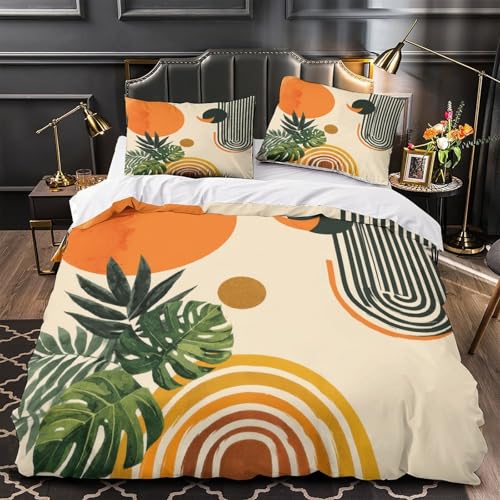 Housse de couette fermeture éclair lit King imprimé jungle aquarelle