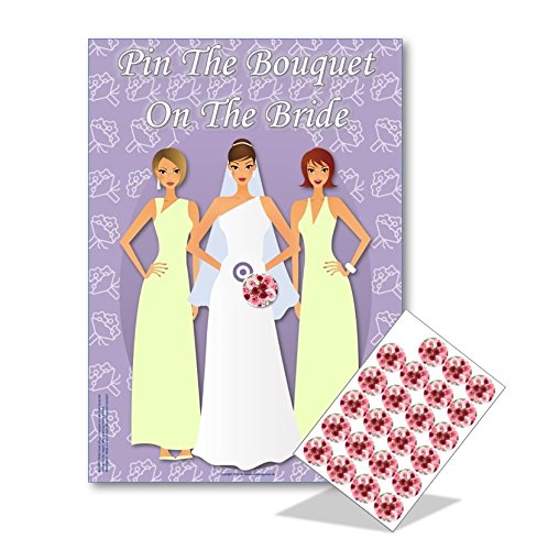 Hen Night Party Games - PIN THE BOUQUET ON THE BRIDE - FREE P&P - 20 players