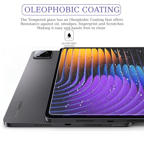 Image of Tempered Glass Full Screen Protector Compatible With Xiaomi Mi Pad 7 /8 / 7 Pro / 8 Pro /Poco Pad X1 | 9H Hardness | Scratch Resistant | Pack Of 1
