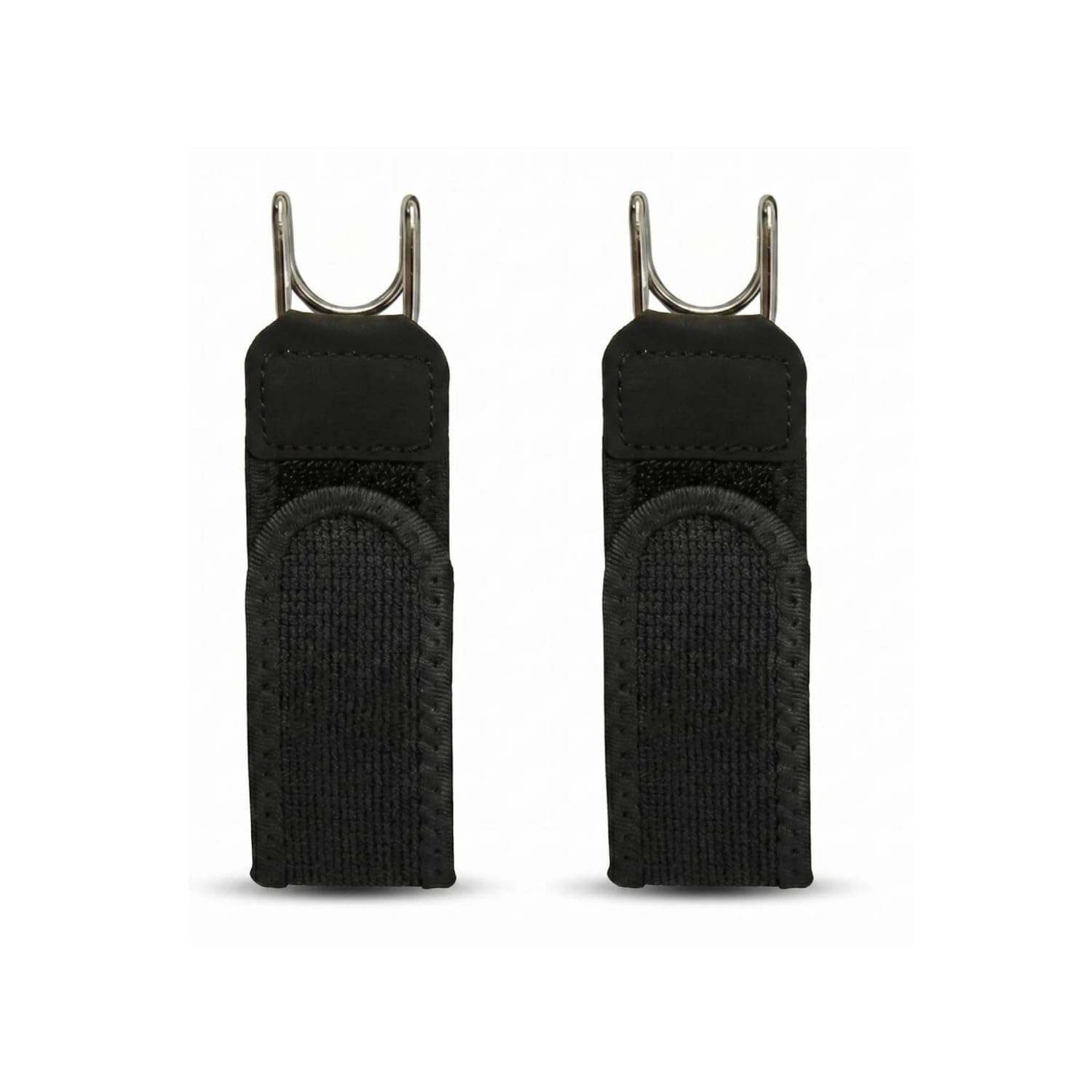 2 Pieces Stitched Tab Buckleless Belt Hook Textured Hook-and-Loop Belt Extender, Black-image-13