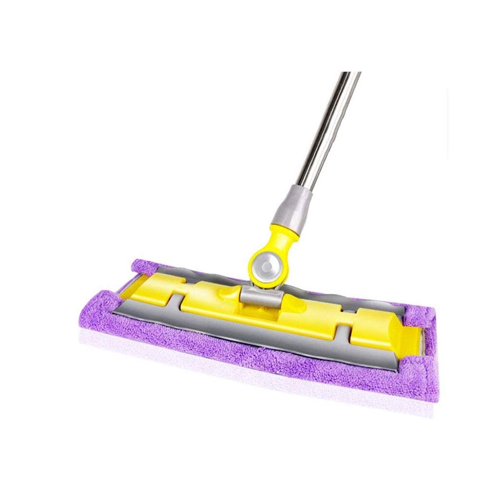Vadrouille en microfibre pour plancher en bois et carrelage avec manche inox