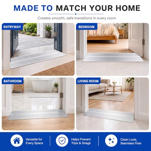 Image of Zonon 2 Pcs Aluminum Door Threshold 12 inch x 36 inch Anti-Slip Threshold Strip