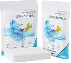 BRIGHTZONE 50PCS Clothes Color Absorb Paper for Washing Machine | Colour & Dirt Catcher anti-String Dyeing Laundry Paper Color Absorption Paper Wipe