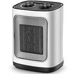 Kismile Portable Electric Space Heater, Small Ceramic Heater Fan with Thermostat, Tip-Over and Overheat Protection,Fast Heating for Home/Office,1500W(White) - Image 4
