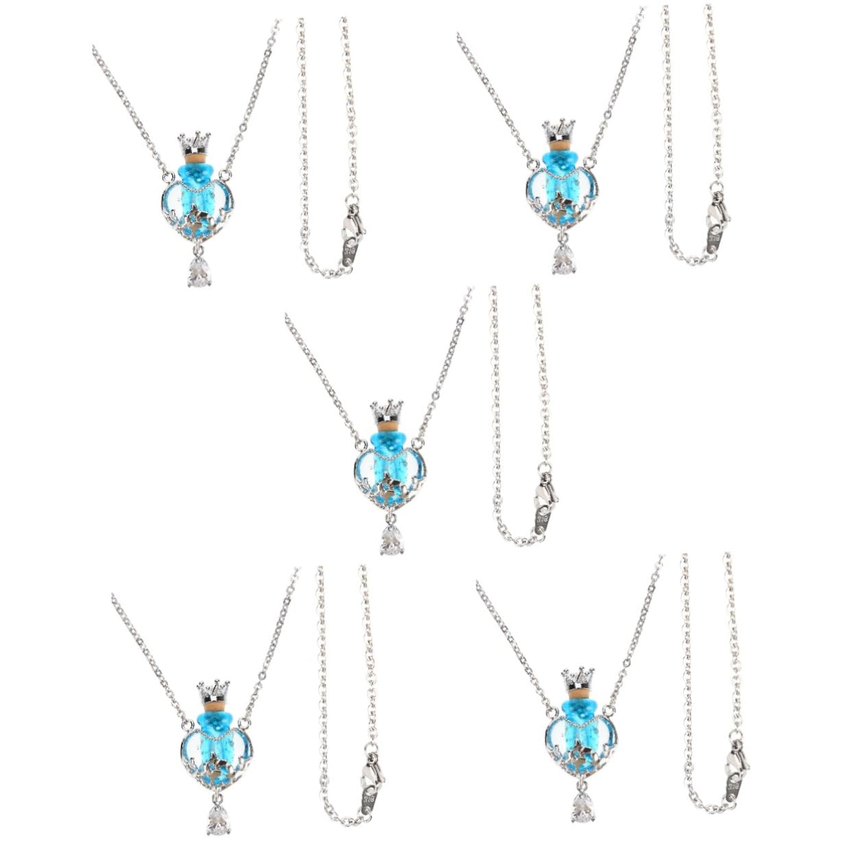 SOIMISS 5piezas Collar Difusor De Fragancia De Perfume Forma De Corazón Diseño De y Joyas Para San Valentín y Ocasiones Especiales