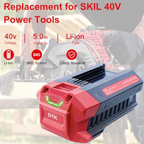 Image of DTK Replacement for SKIL 40V Battery 5Ah 40V Lithium Batteries