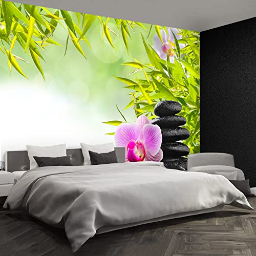 Papier peint bambou orchidée pour créer un salon zen et une décoration moderne - 3