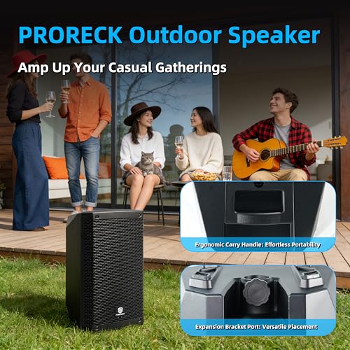 PRORECK SP8 8-Inch 3-Channel Powered DSP PA Speaker with Bluetooth & TWS | 1000W Peak Portable PA System for DJ, Live Sound, Party, and Stage Performances