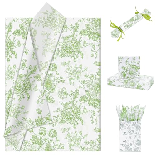 Larcenciel Elegant Floral Tissue Paper for Gift...