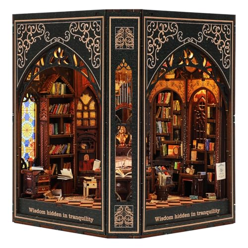 Book Nook DIY kit de construction bibliothèque miniature et veilleuse - 2