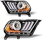 AUTOWIKI Headlights LED DRL For 2010 2011 2012 Ford Mustang Headlamp Assemblies (S550 Style LED) 1 Pair