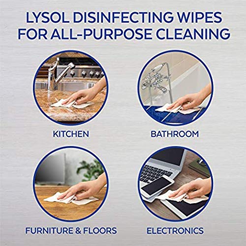 Lysol Lemon & Lime Blossom Disinfecting Wipes, 80 Count (Pack of 4)