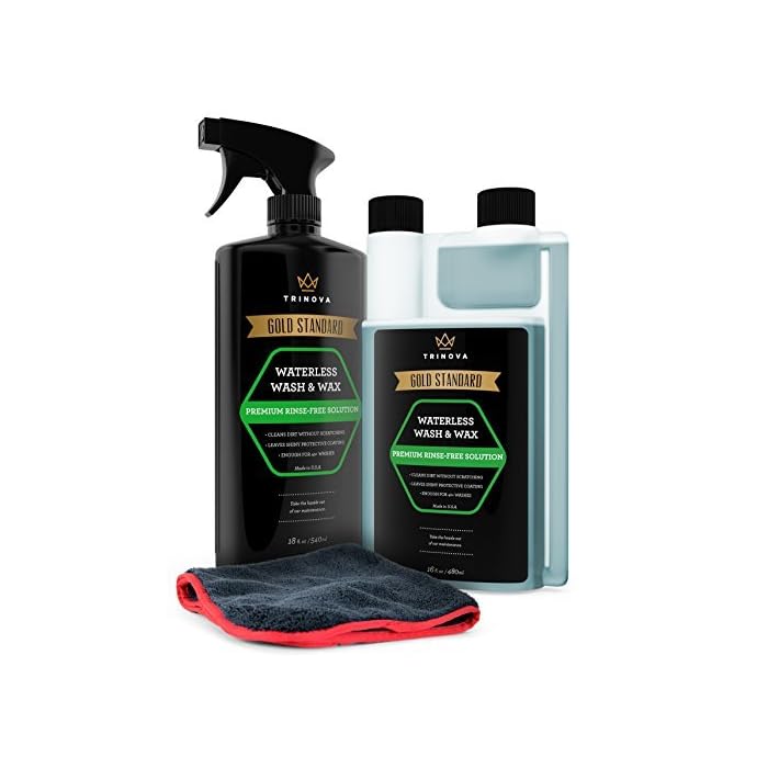 Buy TriNova Waterless Car Wash and Wax Kit Bug Remover Clean and Protect Paint of Truck, SUV