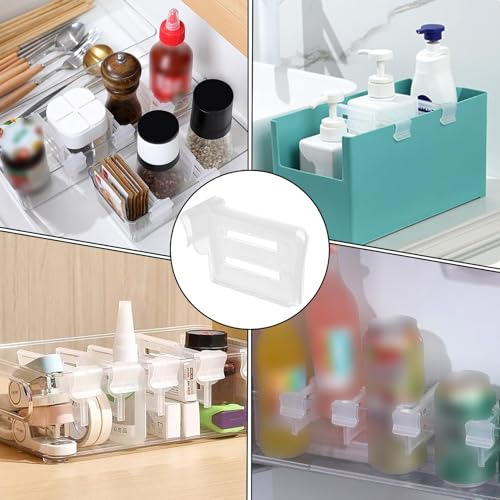 16 Stück Kühlschrank Organizer,Organizer Kühlschrank,Gefrierschrank Organizer,Kühlschrank Seitentür Trenner,Einstellbare Kühlschrank Teiler,Für Gefrierschrank,Eier,Obst Und Lebensmittel Trennen