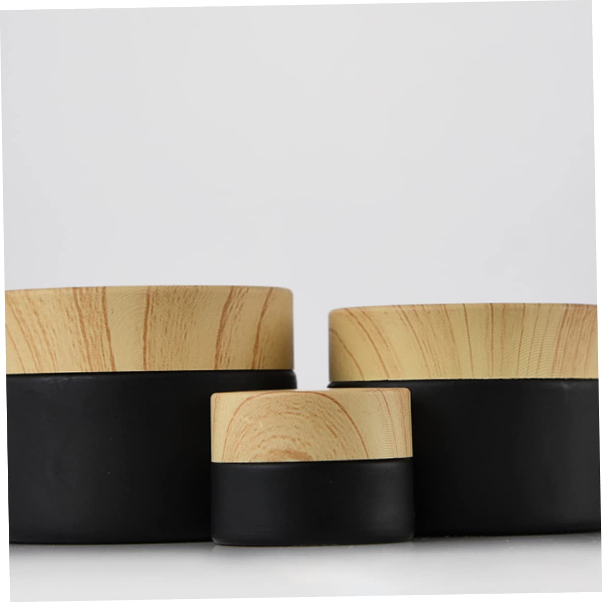 Barattolo Cosmetico in Vetro Nero Opaco 20g, Set 4 Pezzi