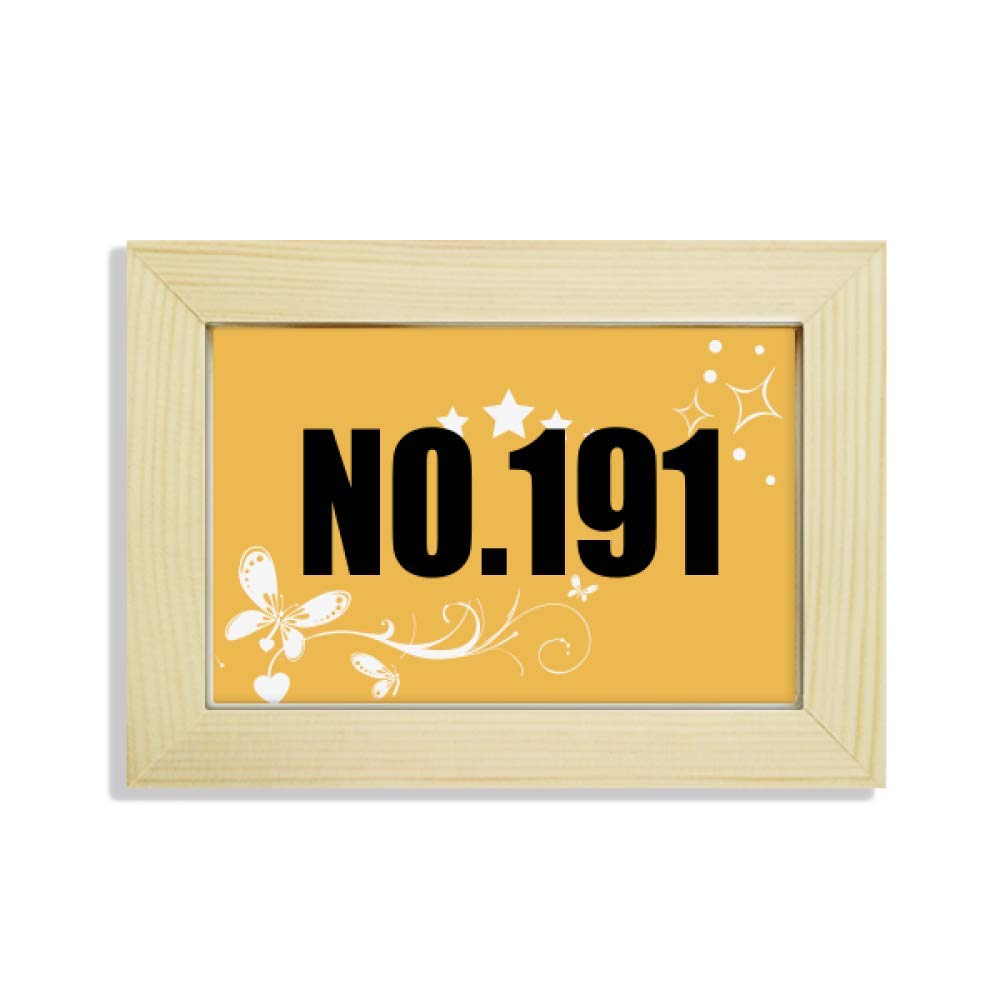 Marco de fotos de madera Suerte no.191 para escritorio nombre número y flores