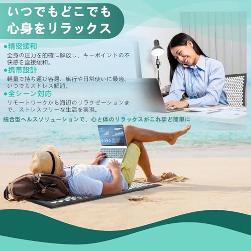 指圧スパイクマット ヨガ鍼治療 マッサージクッション はり 枕セット