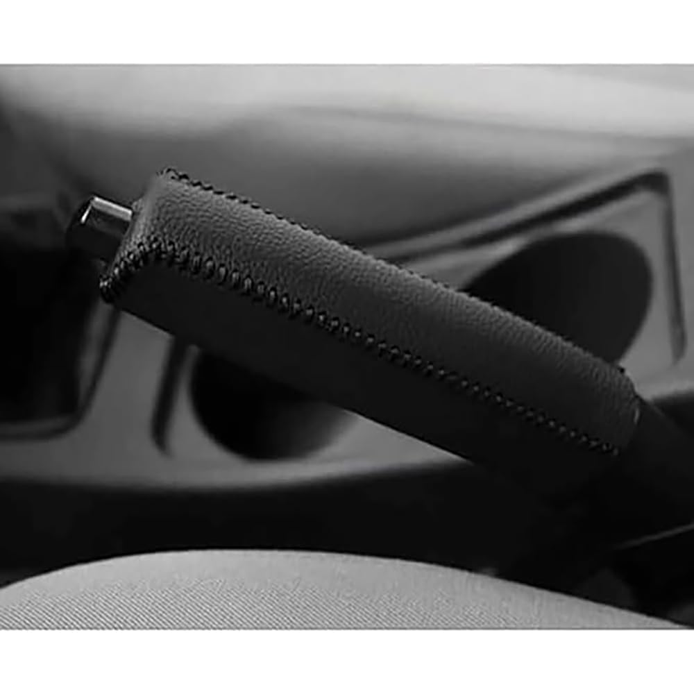 UWQXJJICP Car Handbrake Cover for MG S5 EV Trophy 2025-, Premium Leather Parking Brake Sleeve Grip, Anti-Slip Breathable Interior Protector Accessory,C